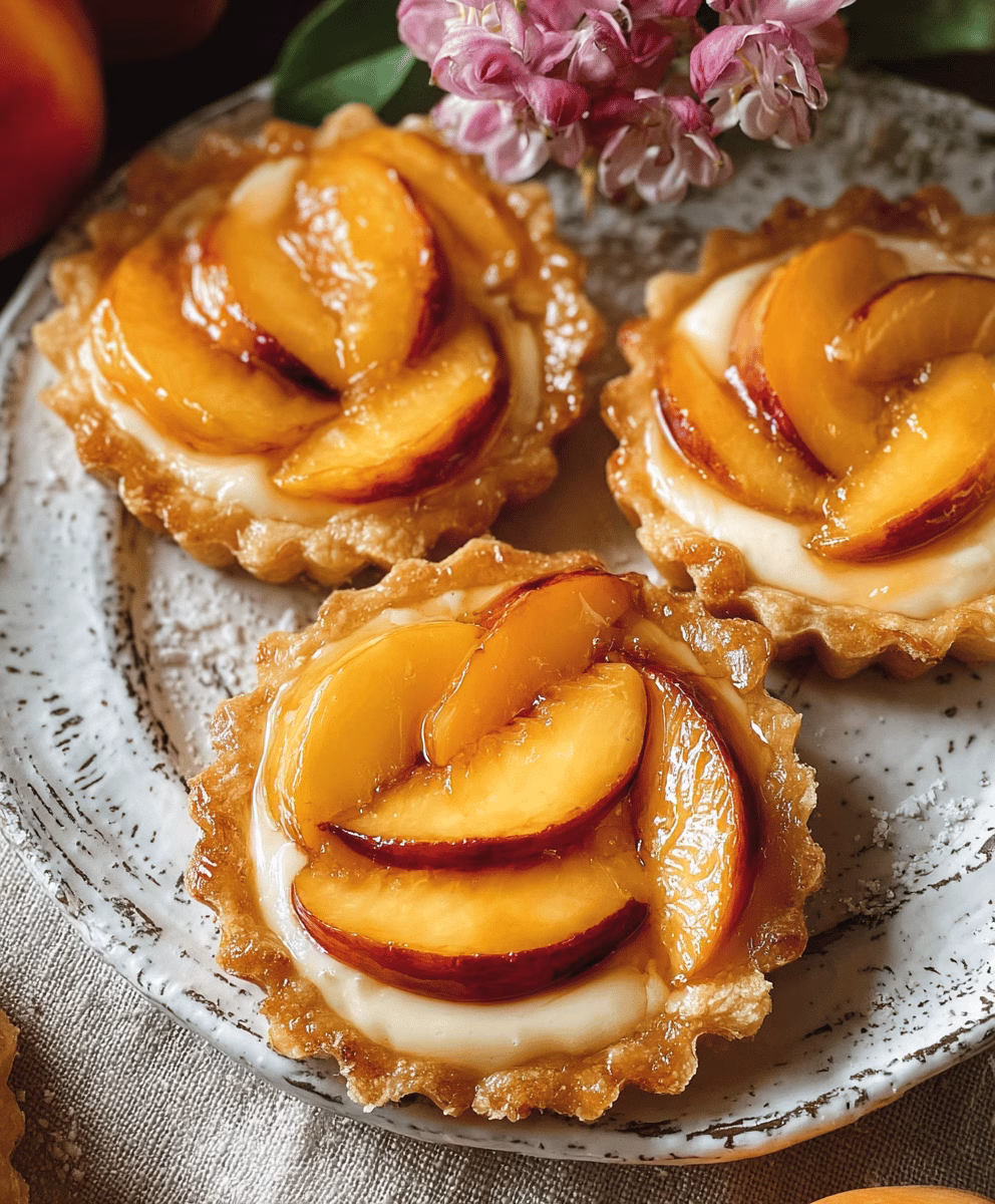 Mini Peach and Cream Cheese Tart Recipe