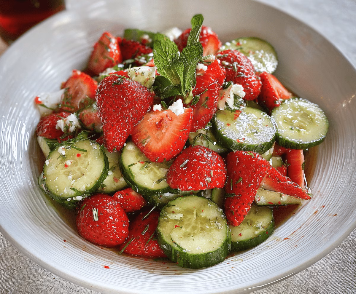 Refreshing Cucumber Strawberry Salad Recipe