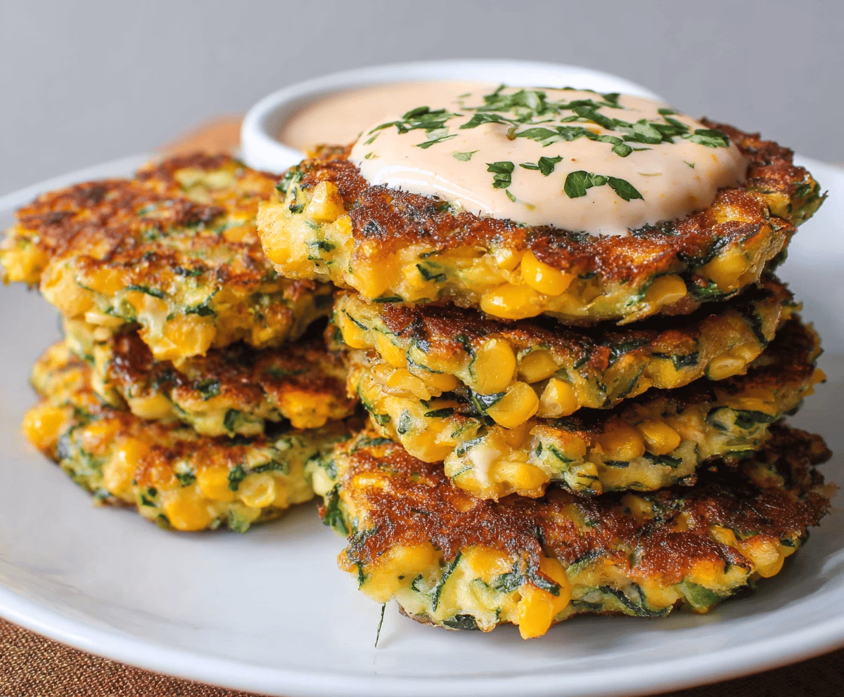 Crispy Zucchini Corn Fritters Recipe